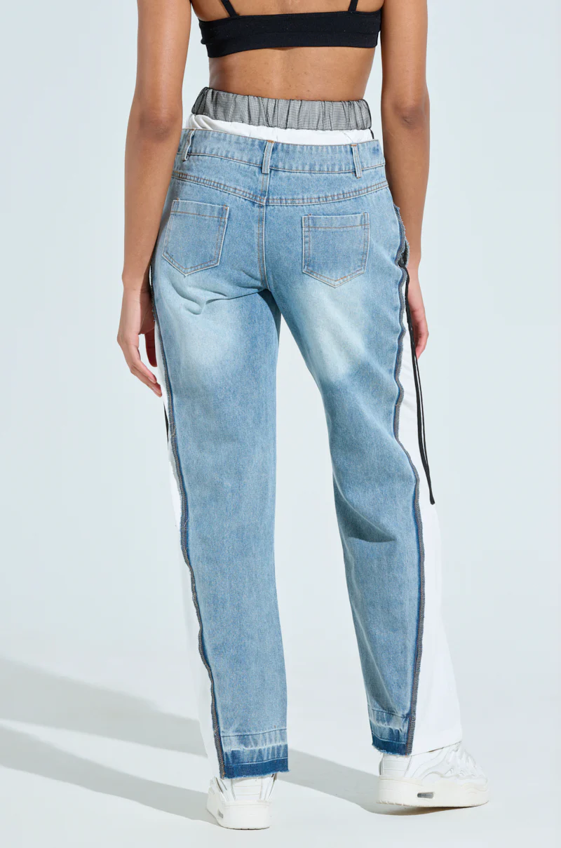 GET WITH IT DENIM TRACK PANT - Image 4