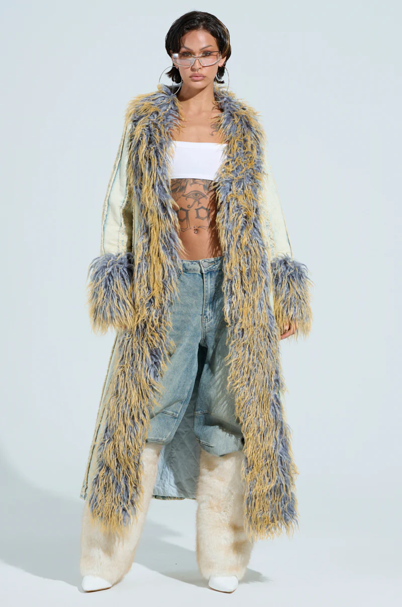 GIA DISTRESSED DENIM TRENCH - Image 2
