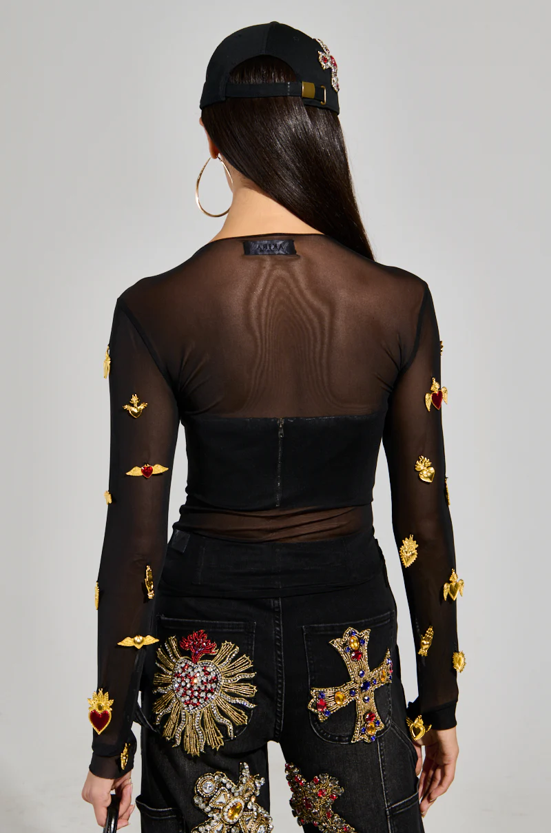 GILDED MESH TOP - Image 4