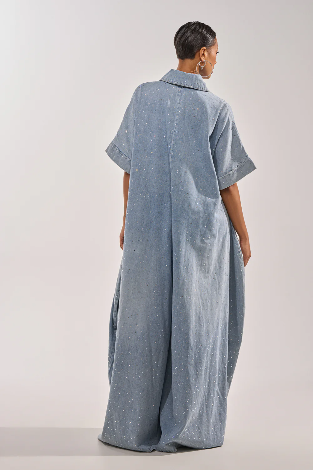 GINA DENIM RHINESTONE JUMPSUIT - Image 11