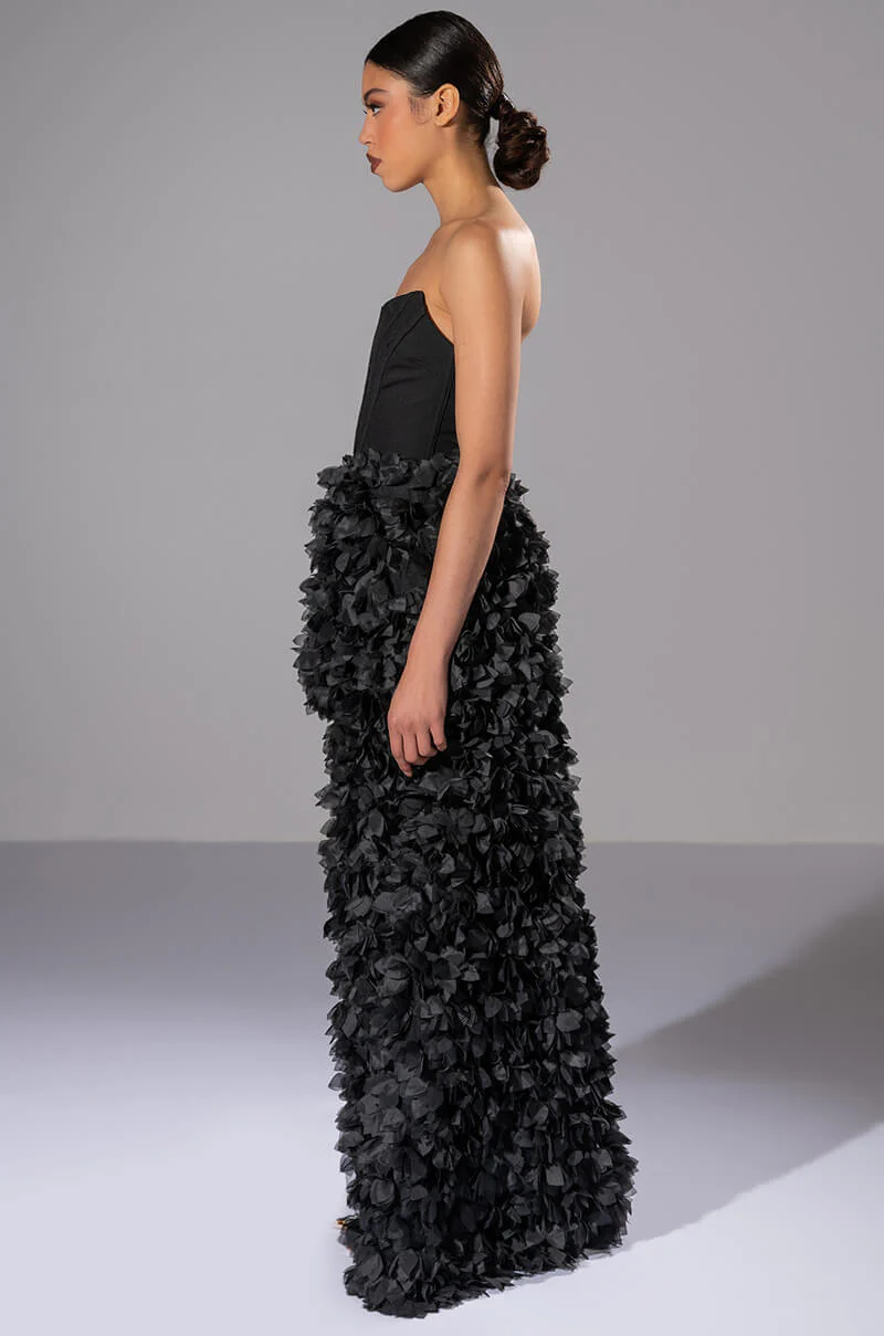 GIRL ON FIRE CASCADING HIGH LOW TUBE DRESS - Image 7