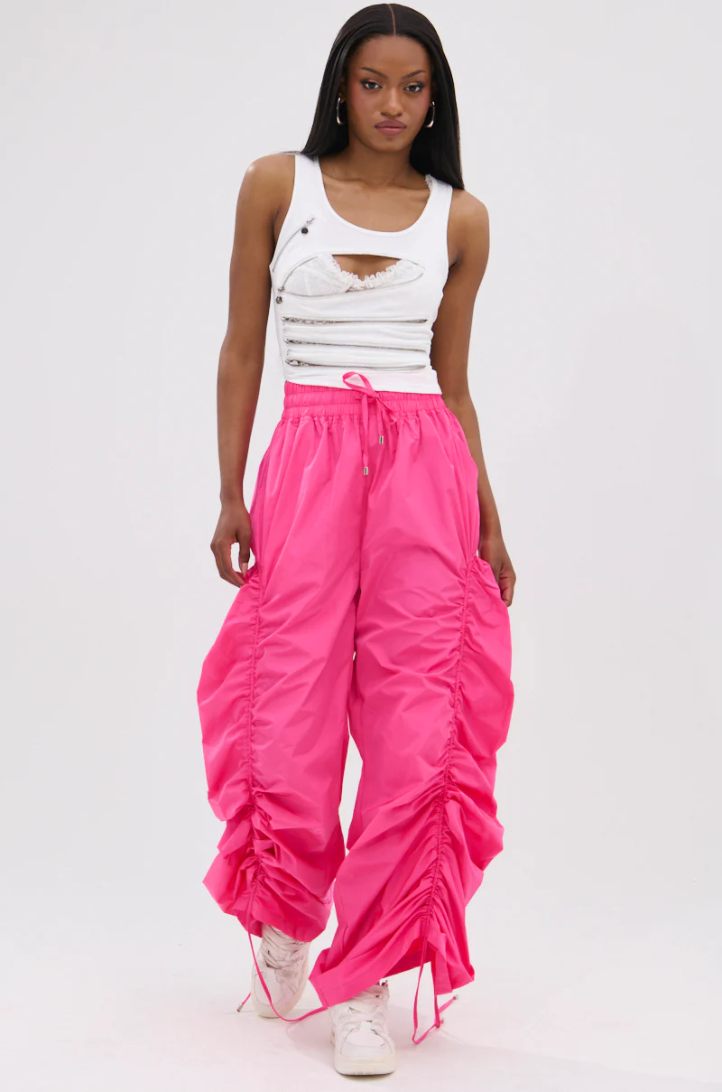 GIRL ON FIRE RUCHED JOGGER - Image 7