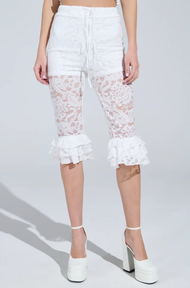 GIRLY POP LACE CAPRI LEGGING - Image 3