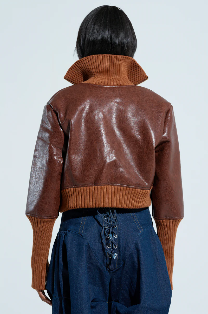 GIULIA SHERPA TRIM BOMBER - Image 4