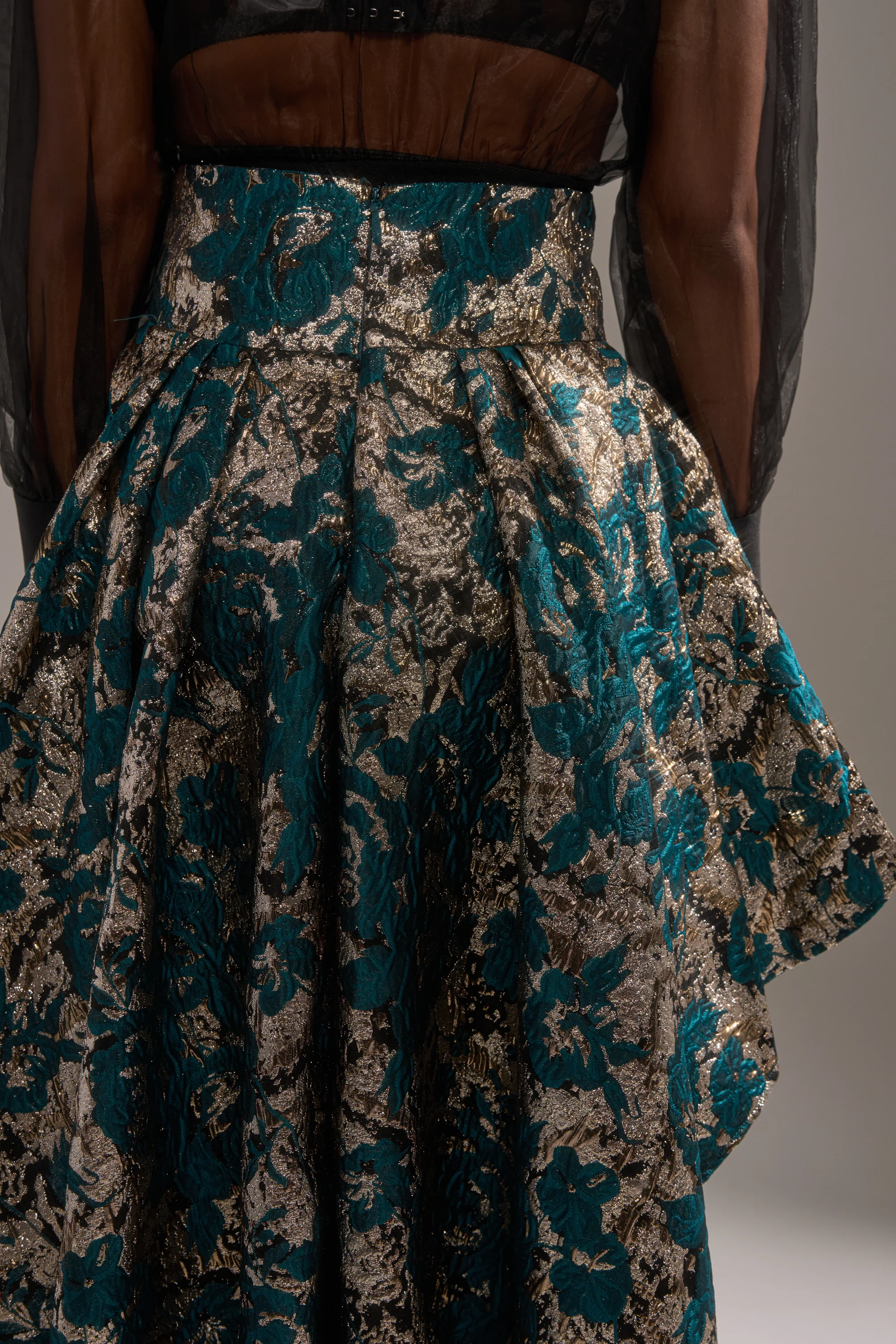 GLORIOUS DAYS BROCADE HIGH LOW SKIRT - Image 8