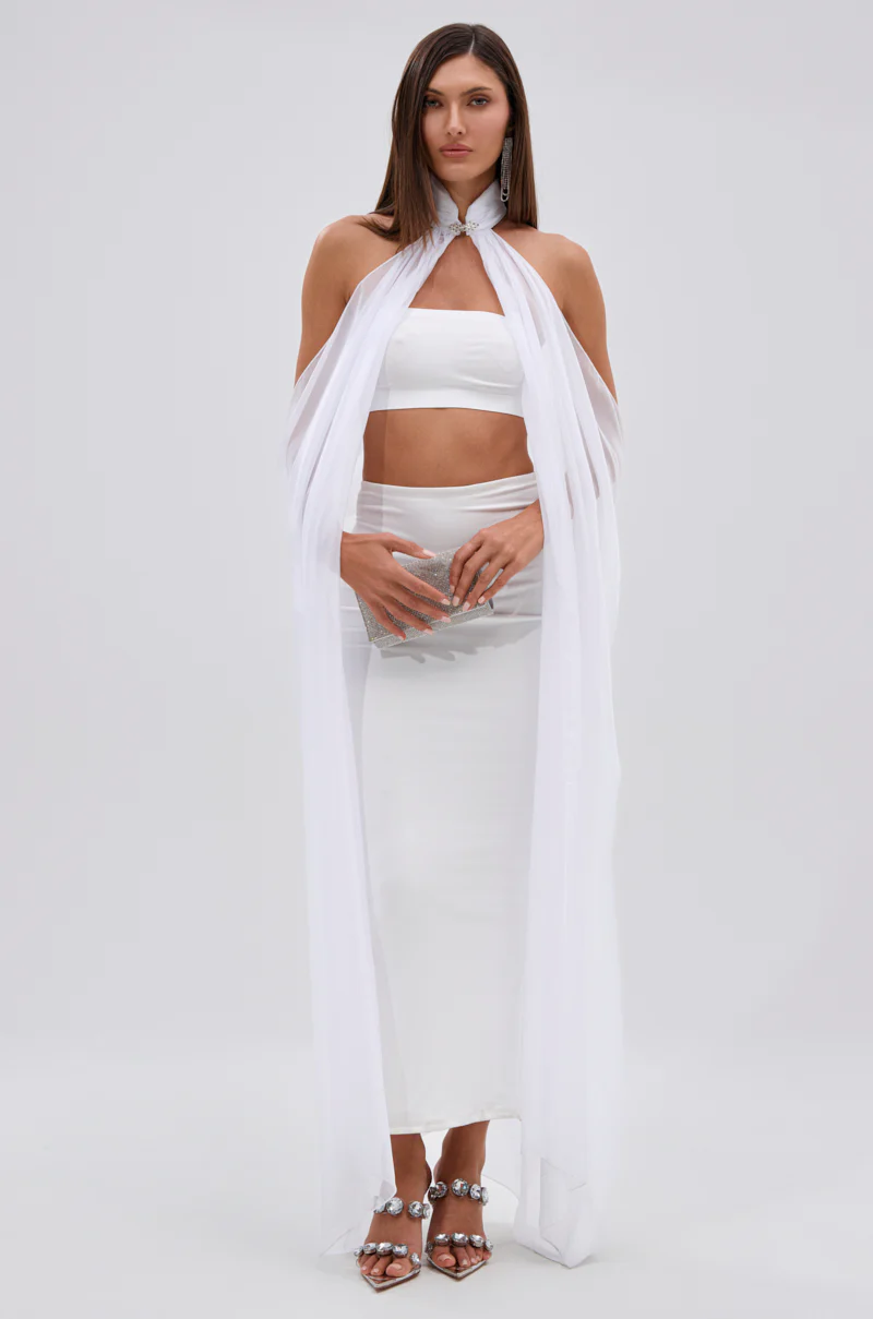 GLOWING CHIFFON BLOUSE IN WHITE - Image 4