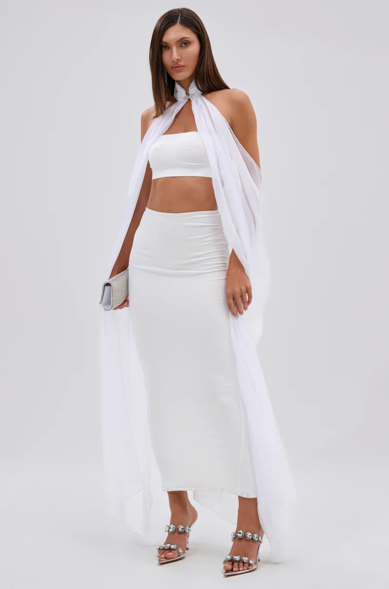 GLOWING CHIFFON BLOUSE IN WHITE - Image 5