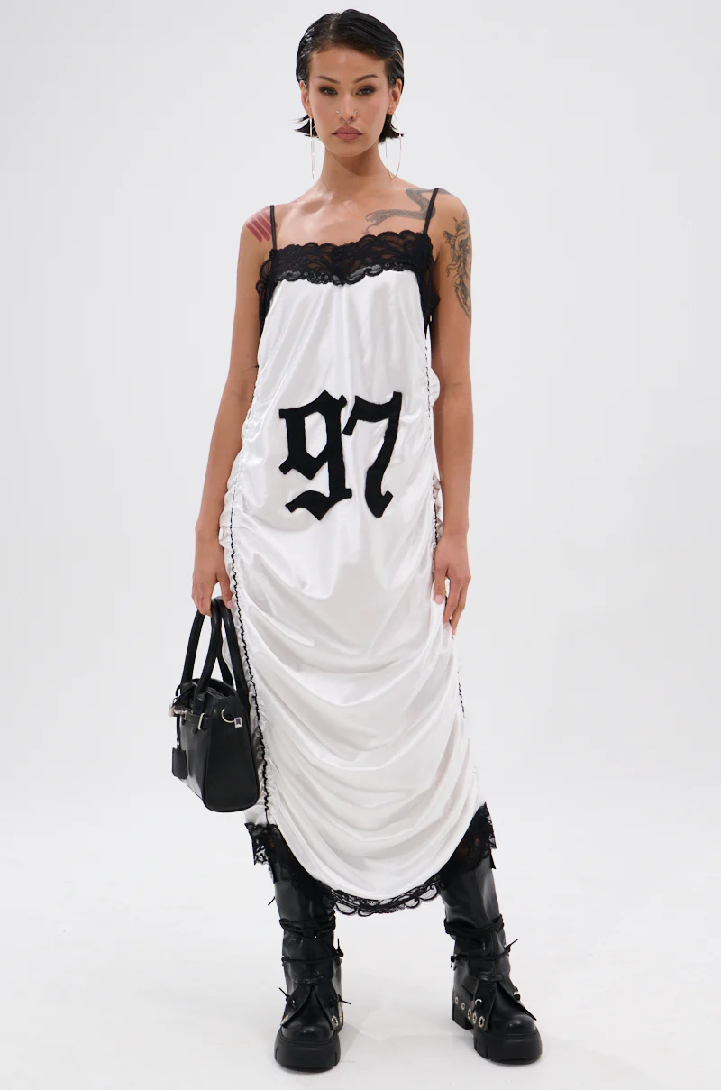 GO SPORTS RUCHED MIDI DRESS