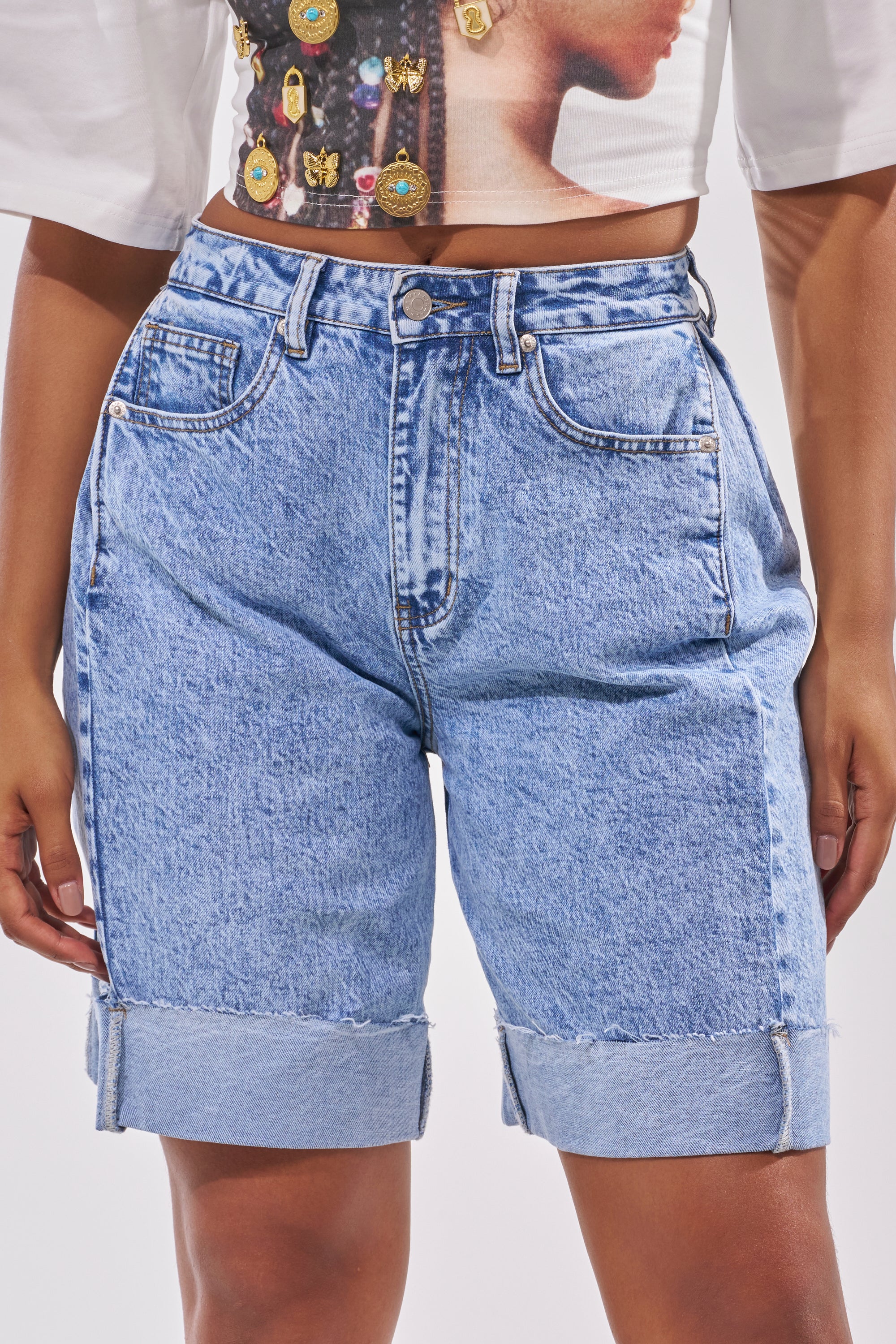 GONE BAD DENIM BERMUDA SHORT - Image 3