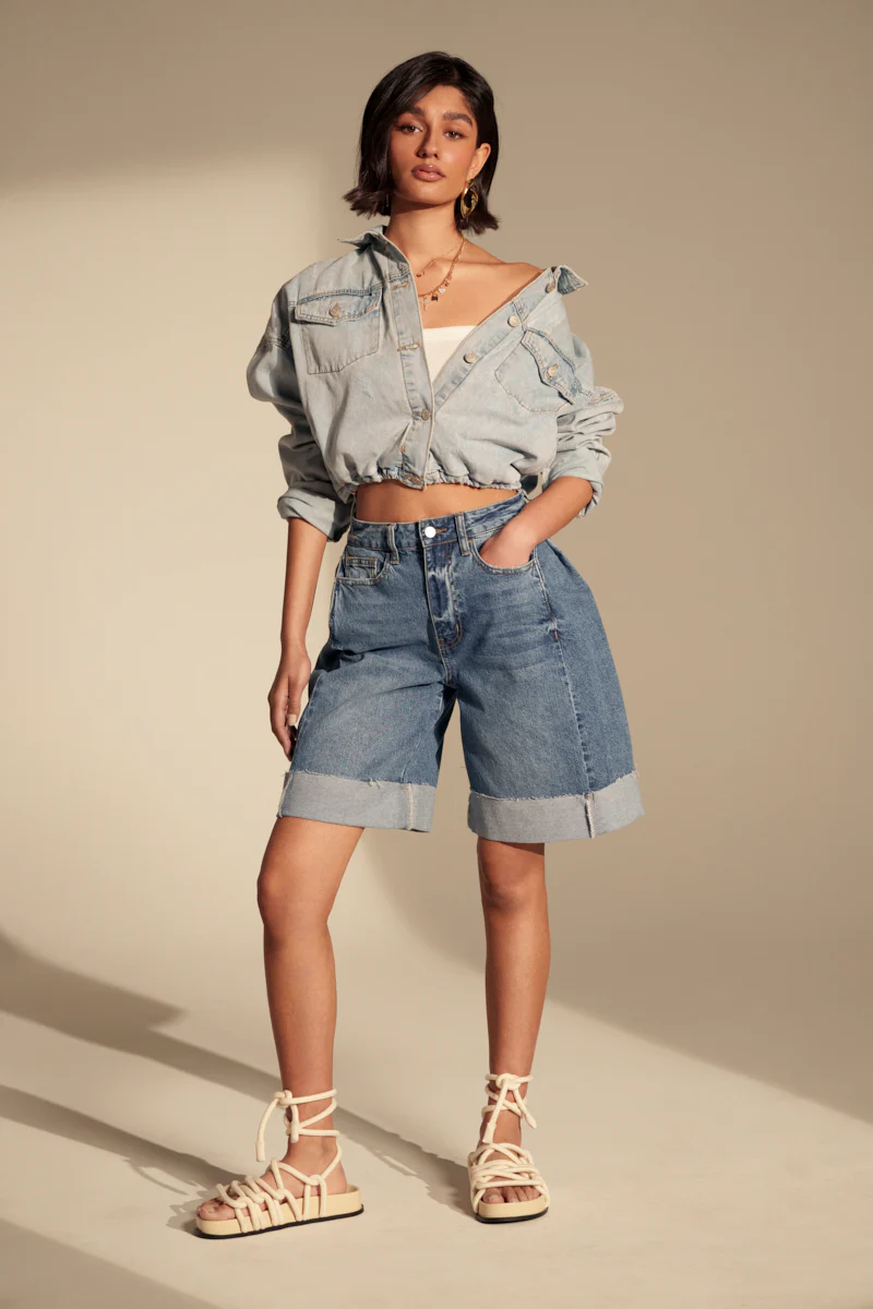 GONE BAD DENIM BERMUDA SHORT - Image 2