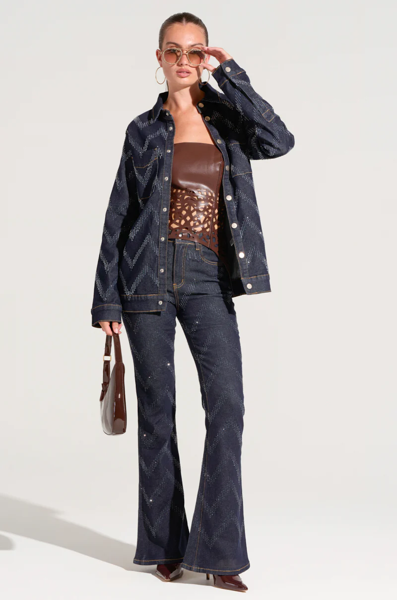 GOOD KARMA EMBELLISHED FLARE JEANS - Image 2