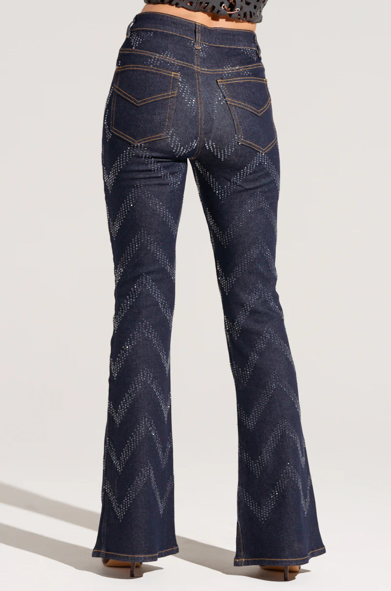 GOOD KARMA EMBELLISHED FLARE JEANS - Image 4