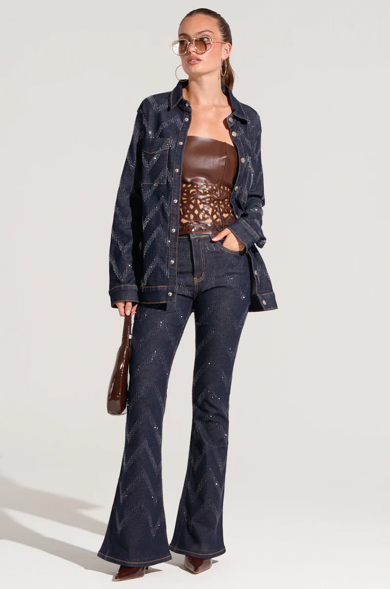 GOOD KARMA EMBELLISHED FLARE JEANS - Image 5
