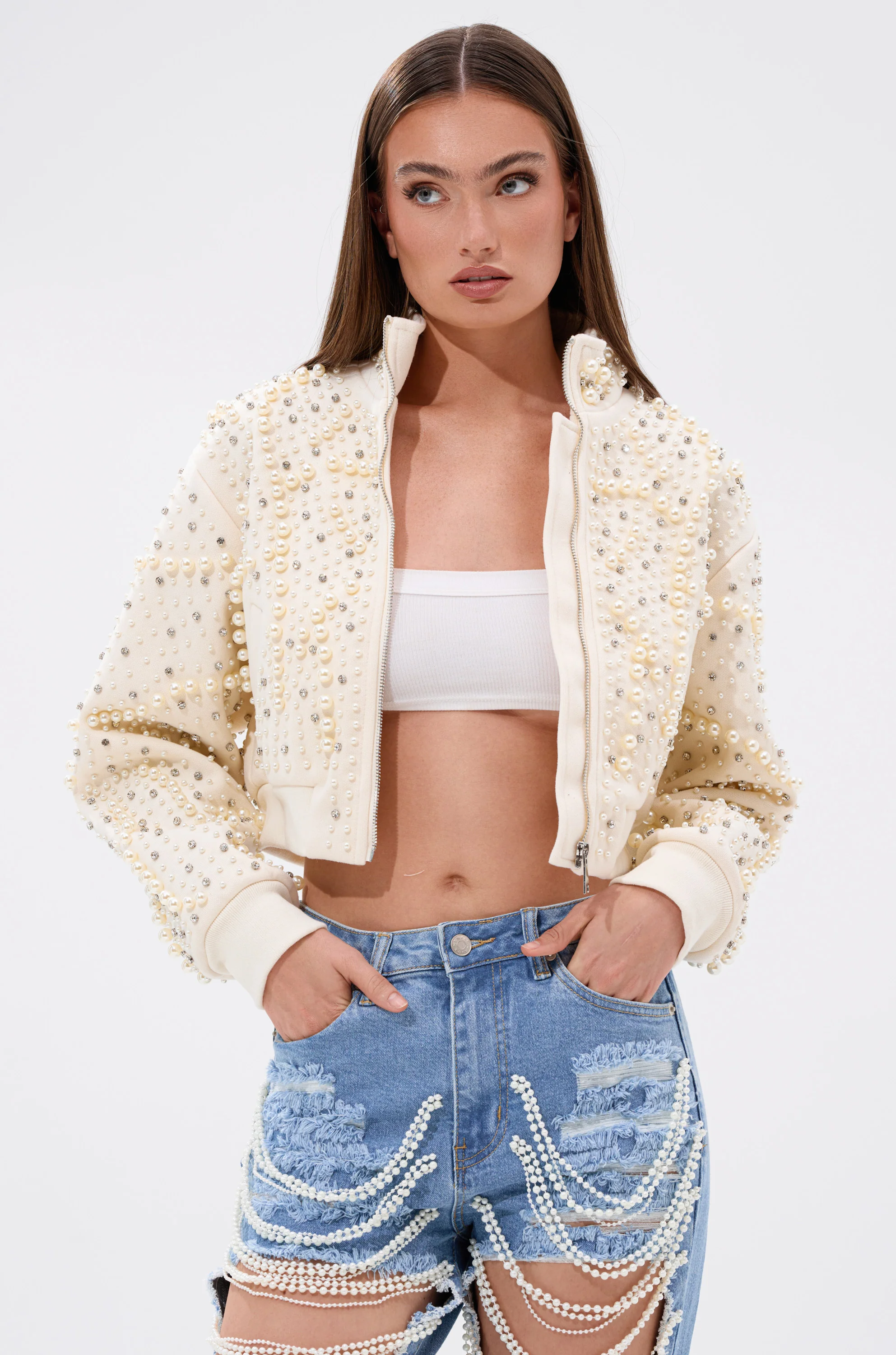 GOODIE TWO SHOES EMBELLISHED BOMBER - Image 4