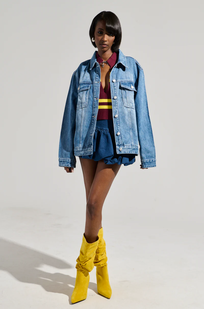 GOTTA GO OVERSIZED DENIM JACKET - Image 6