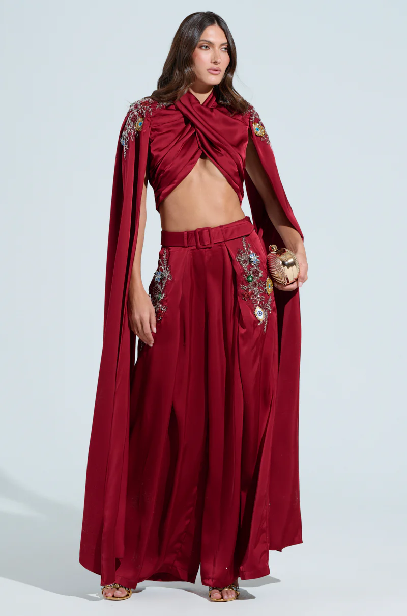GREATEST ONE YET CROP BLOUSE IN RED - Image 2