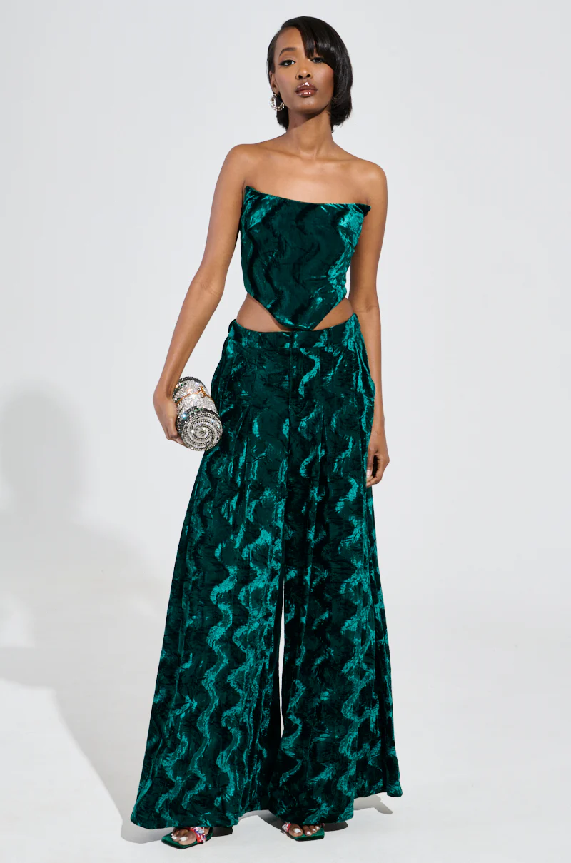 GREEN WITH ENVY VELVET CORSET TOP - Image 6