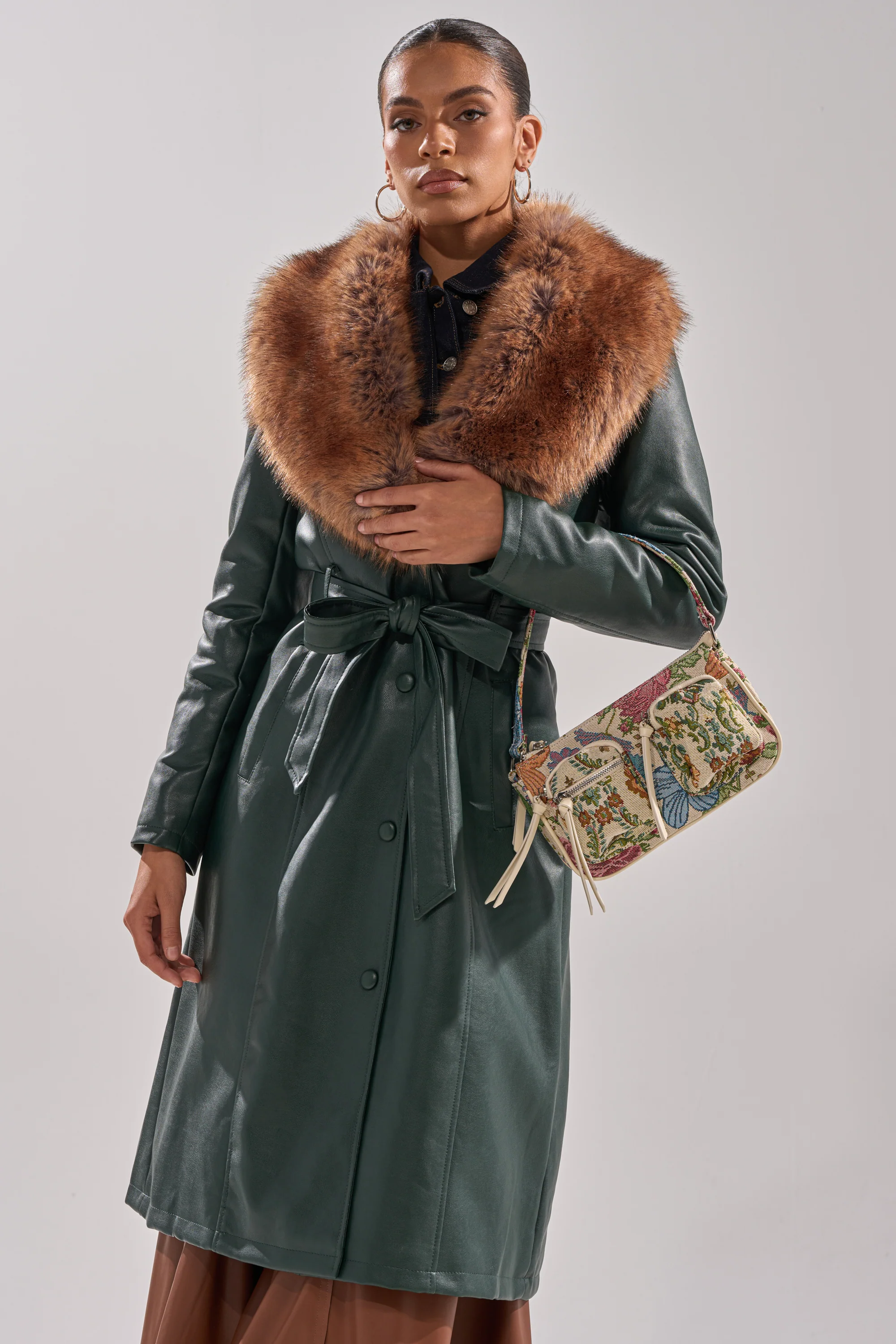 GREENVIEW FUR TRIM TRENCH - Image 4