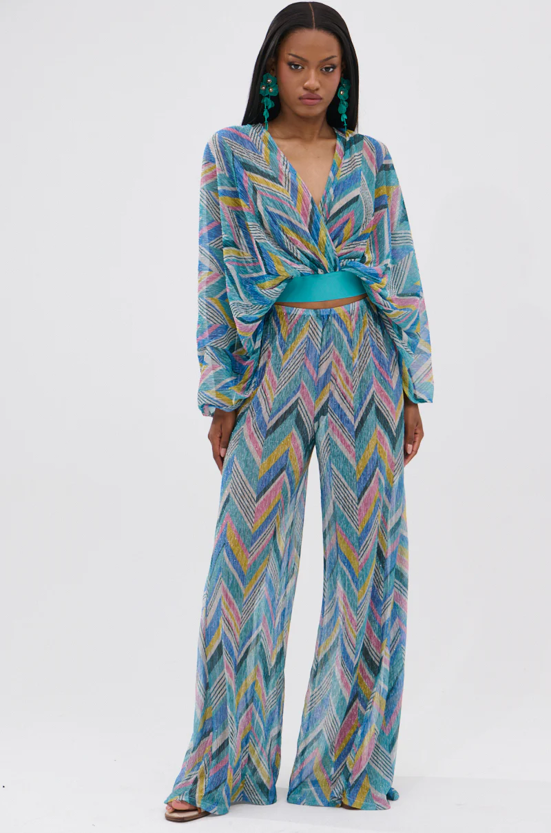 GRISELDA PRINTED CROP LONG SLEEVE TOP - Image 6