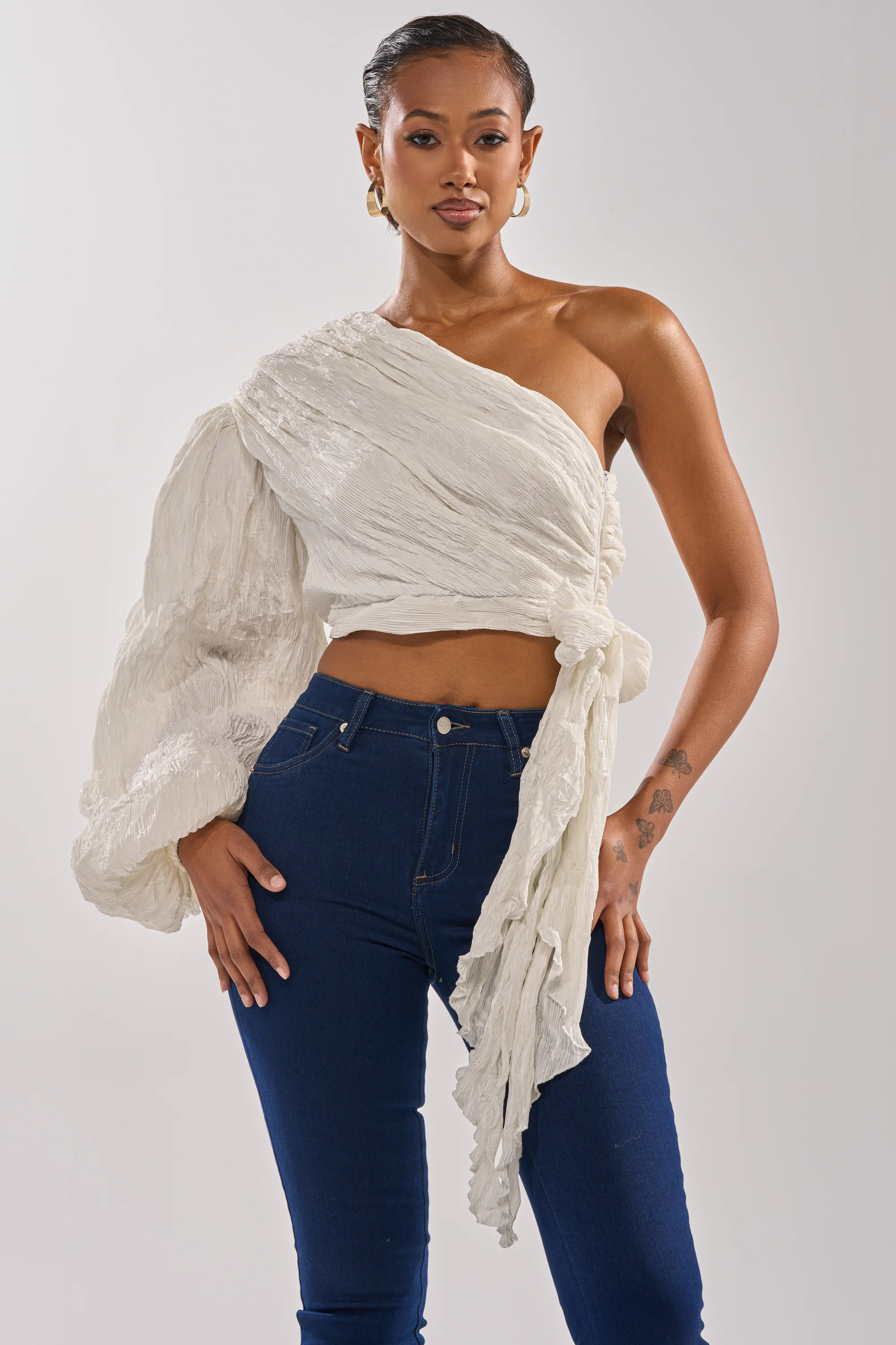 GROOVY BABY SIDE TIE BLOUSE - Image 3