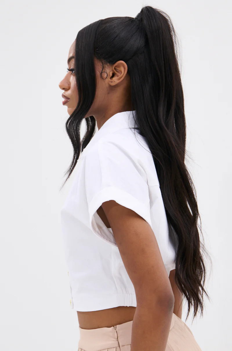 GUESS THE SIDE BUTTON DOWN BLOUSE - Image 4