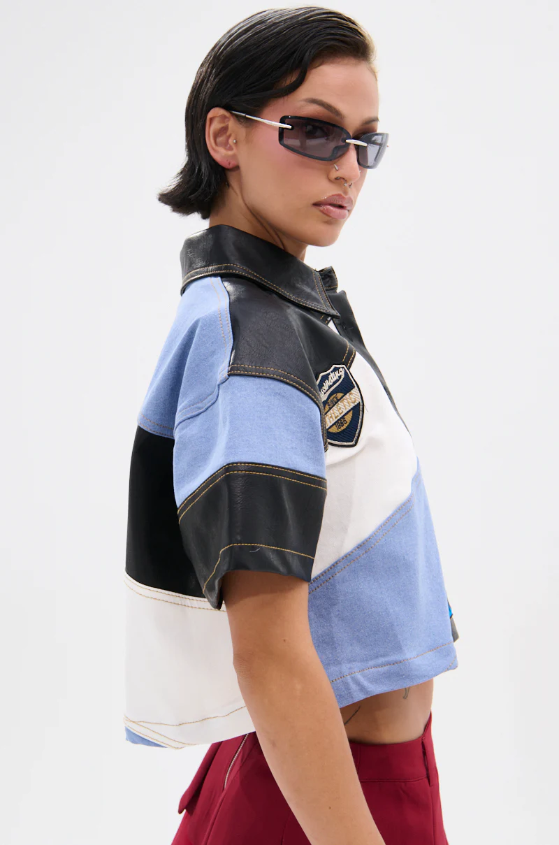 GUESS WHAT STRIPE COLLARED BLOUSE - Image 4