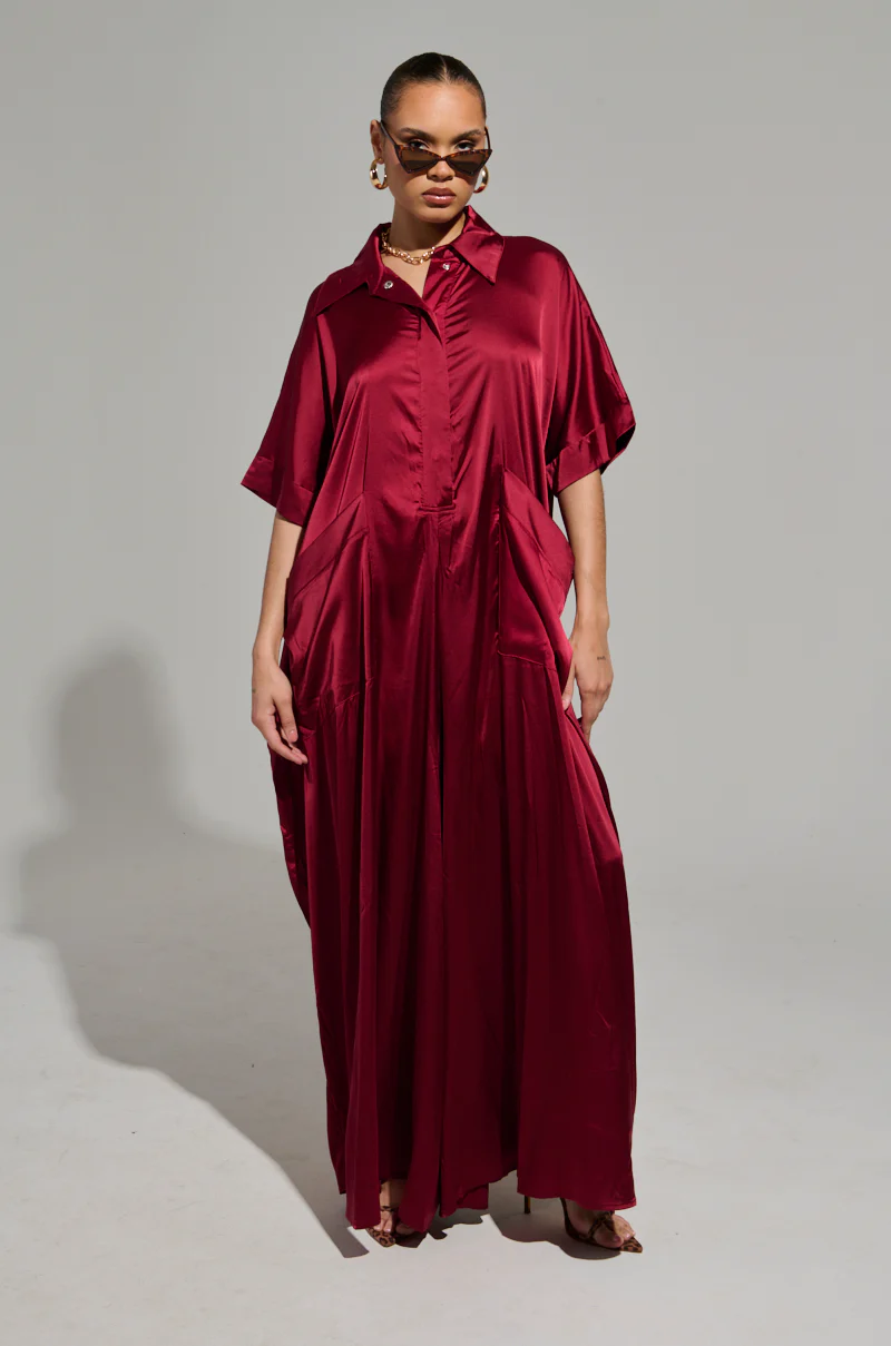 HAPPY HOUR SATIN JUMPSUIT DRESS - Image 5