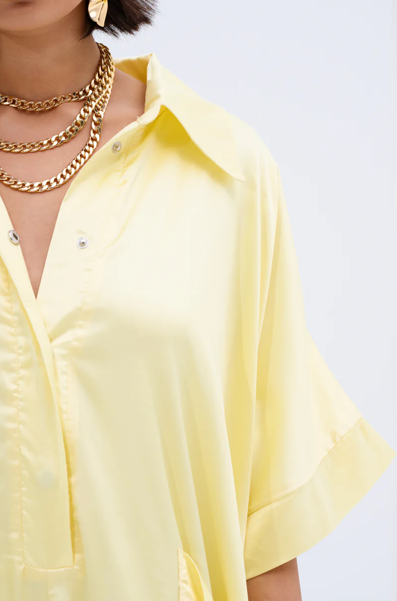 HAPPY HOUR SATIN JUMPSUIT IN YELLOW - Image 9