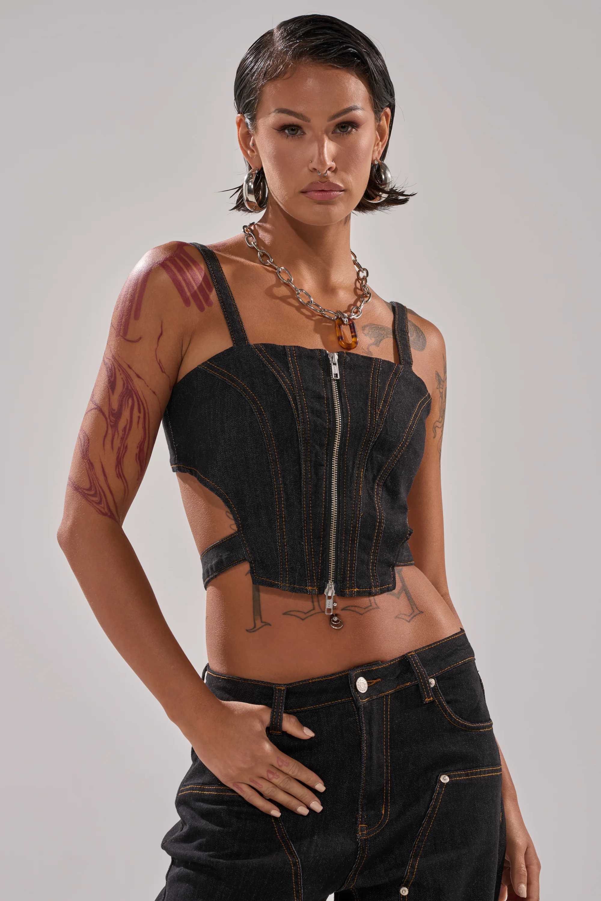 HARDEST TO LOVE DENIM CORSET - Image 3