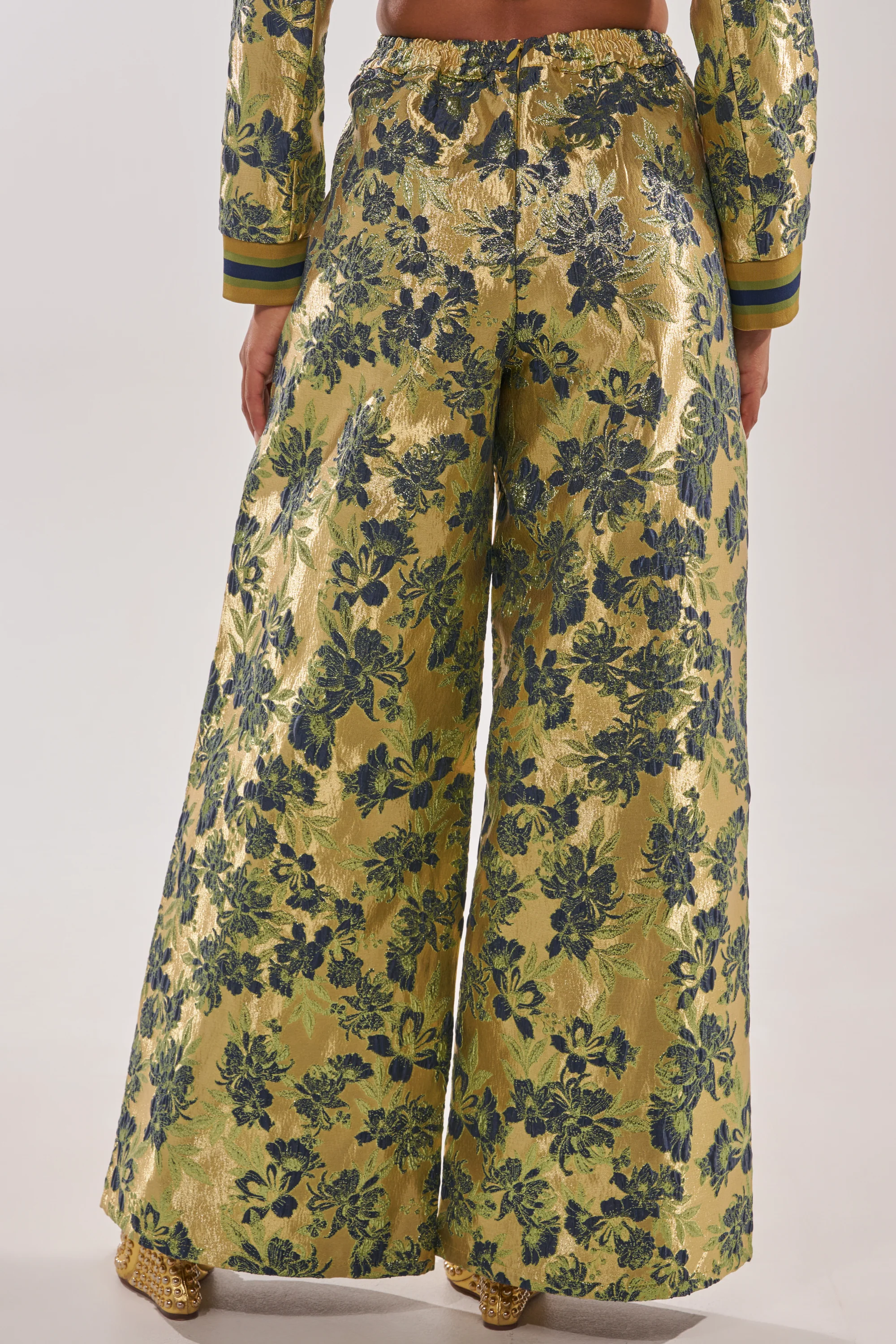HARLOW BROCADE WIDE LEG PANT - Image 5