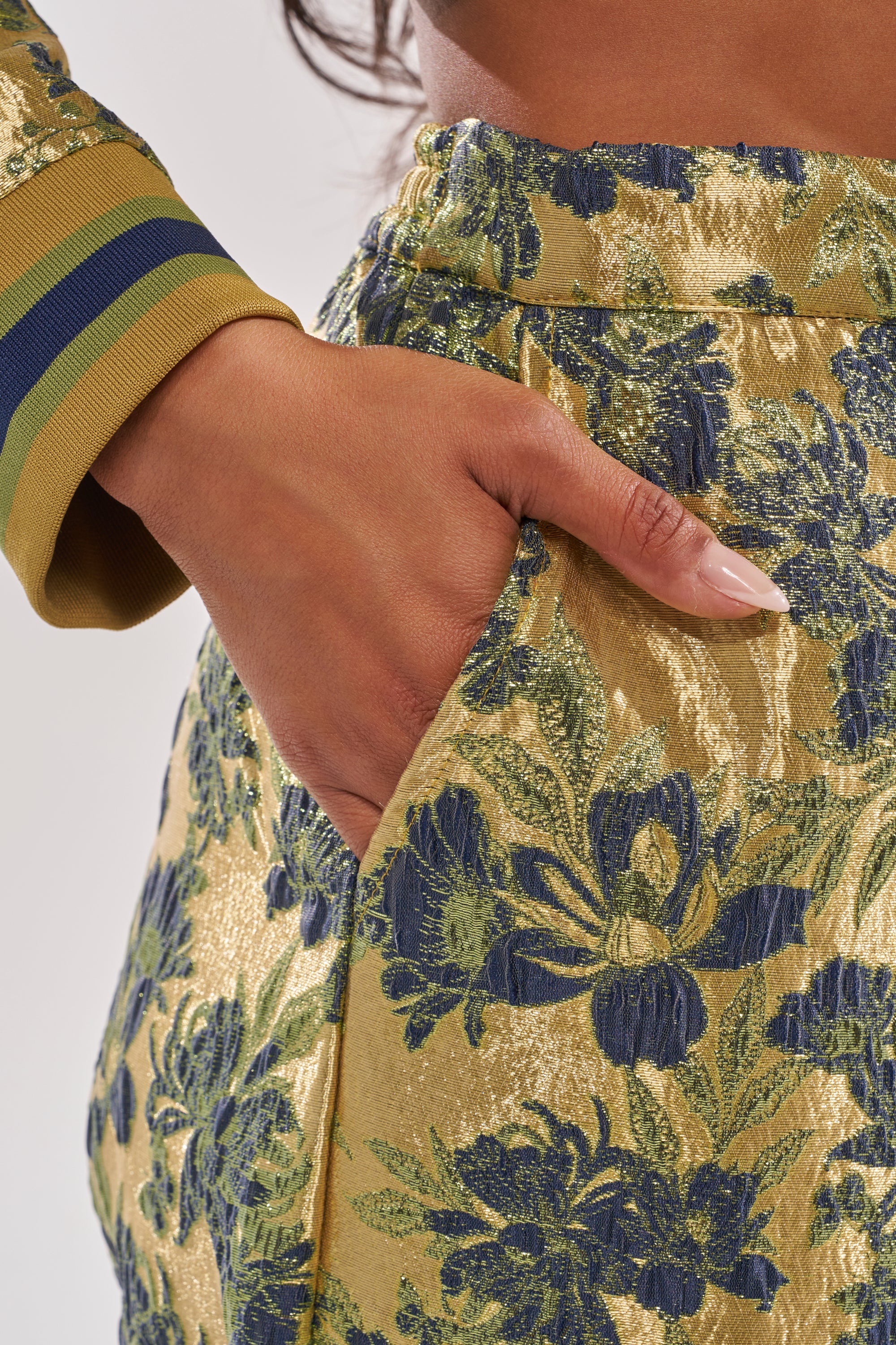 HARLOW BROCADE WIDE LEG PANT - Image 7