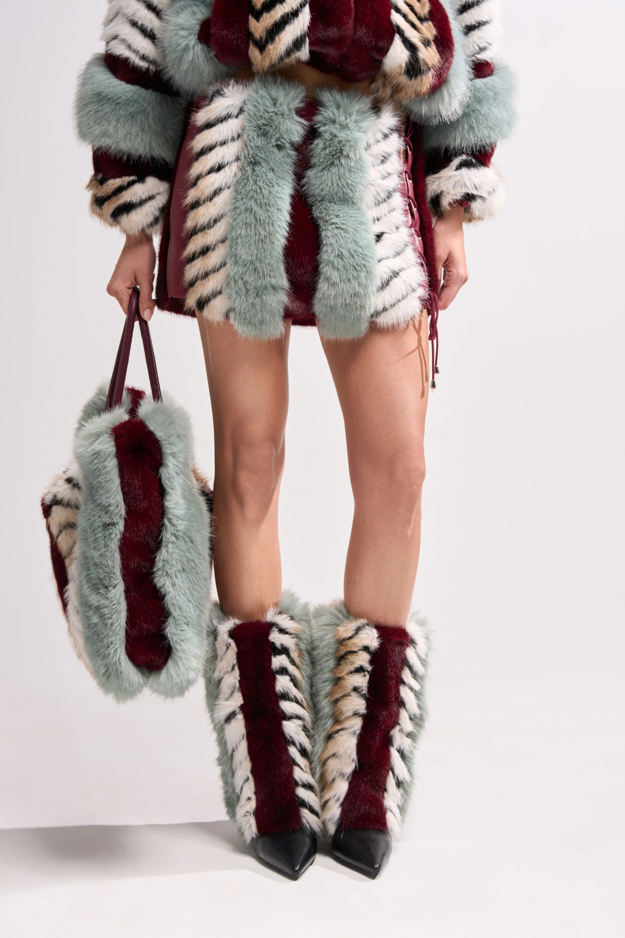 HAVE IT ALL PANELED FUR SKIRT - Image 3