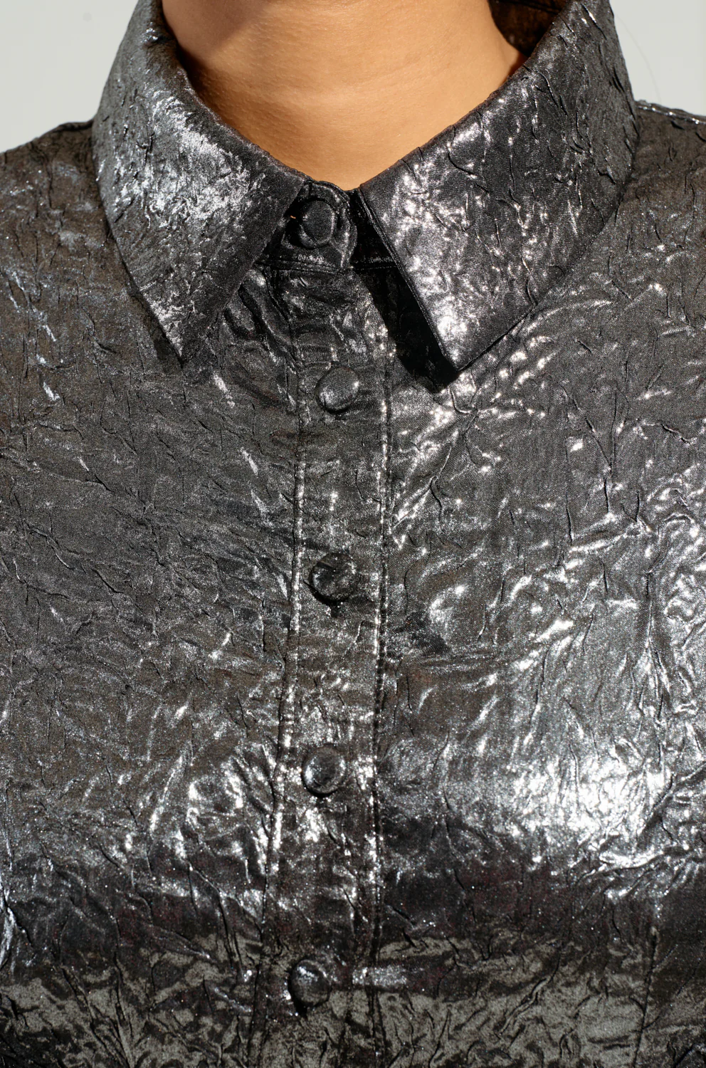 THE IT GIRL SILVER METALLIC MINI DRESS - Image 7