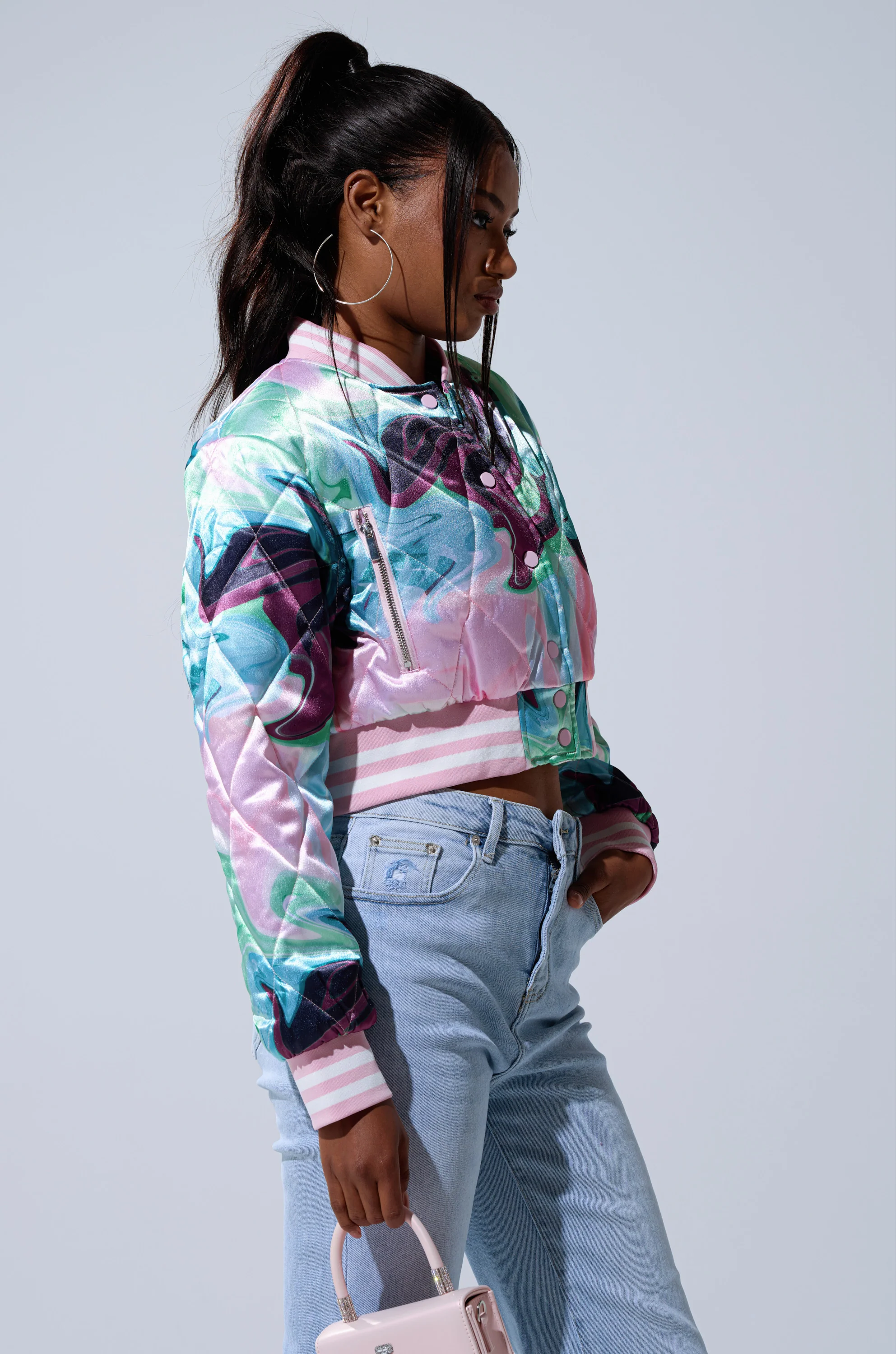 HEART TO HEART SATIN BOMBER - Image 6