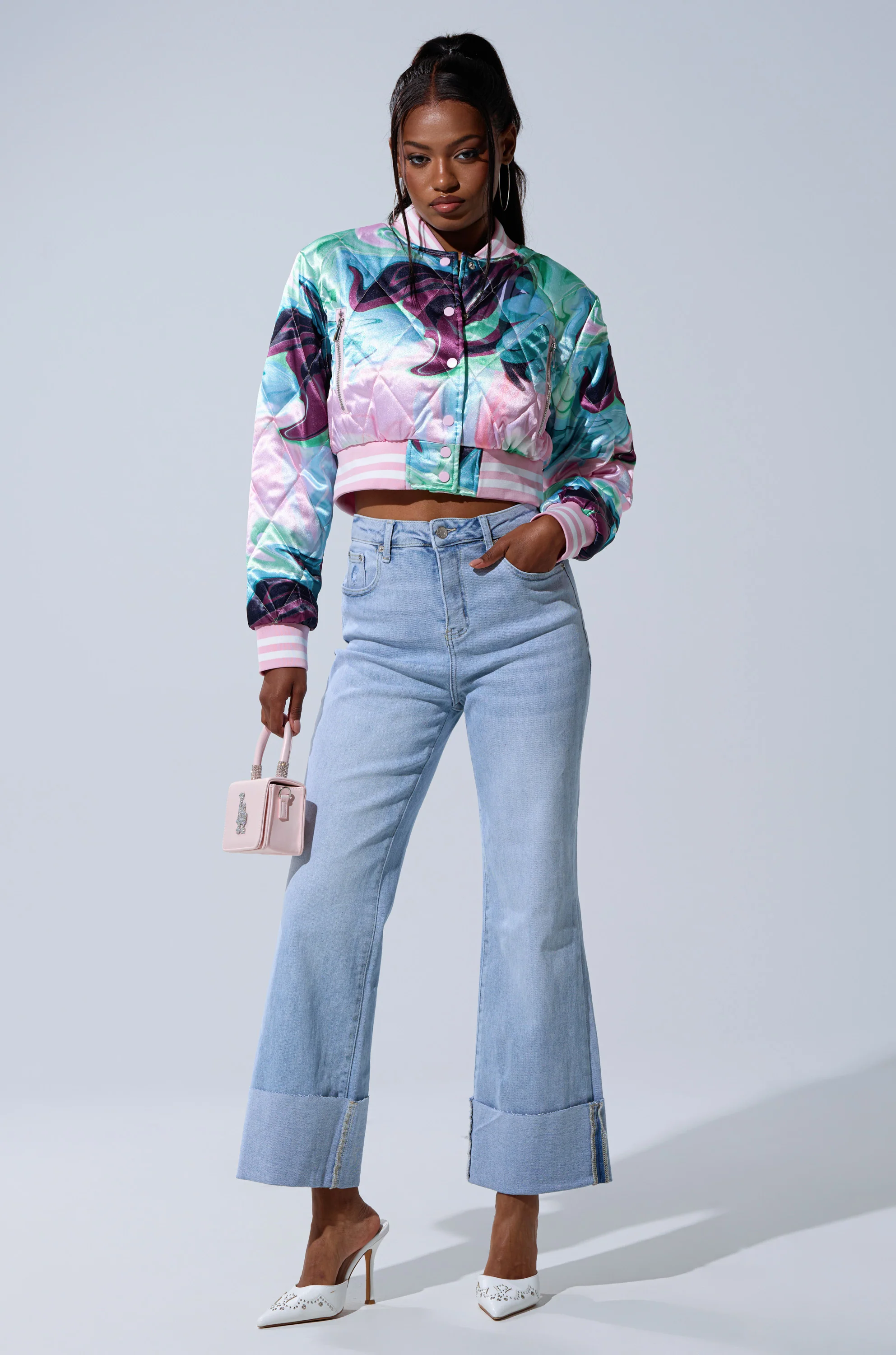 HEART TO HEART SATIN BOMBER - Image 9