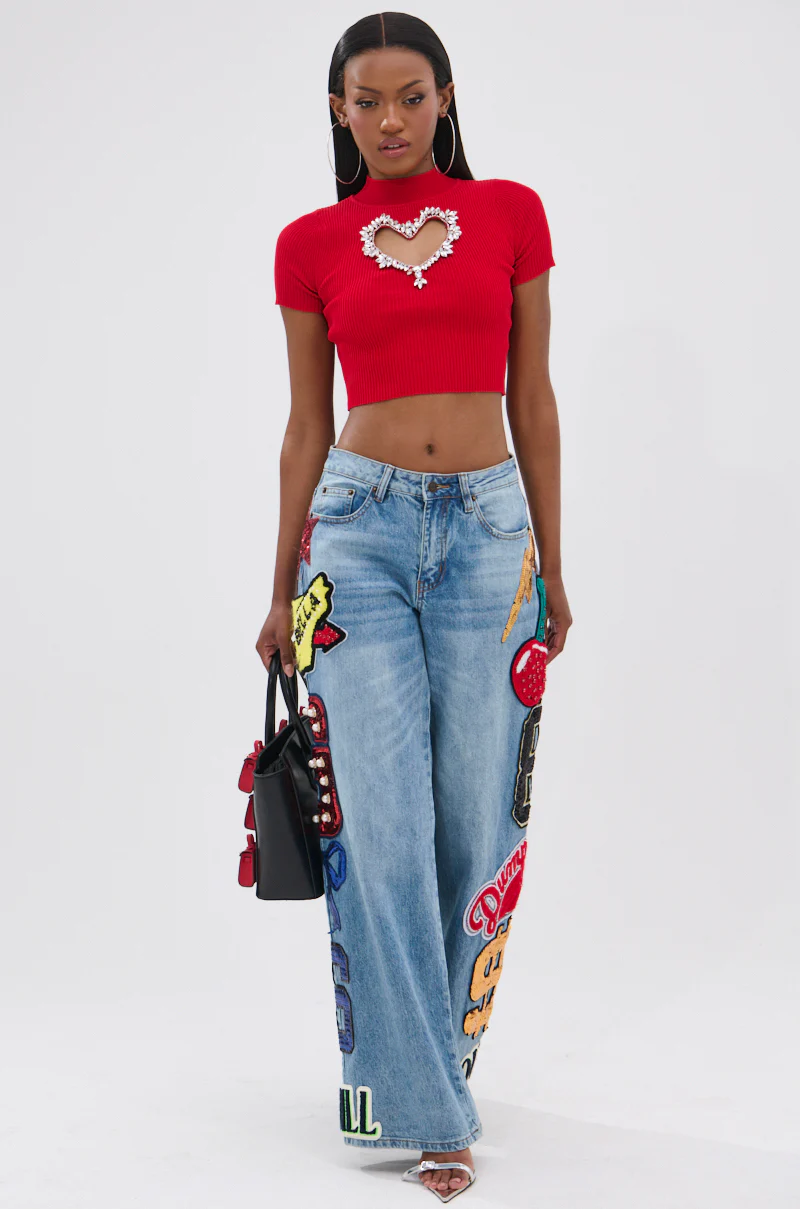 HEART YOU TEE IN RED - Image 5