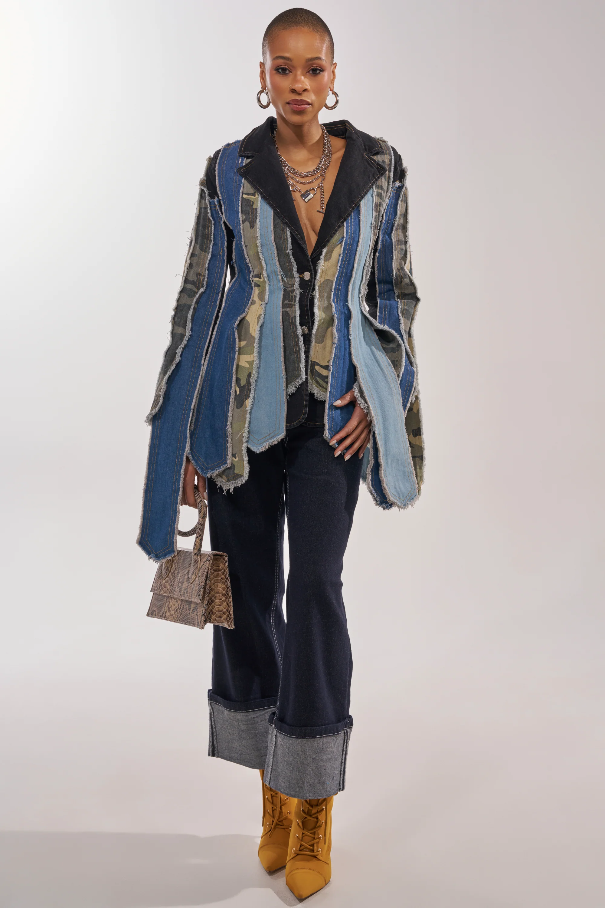 HERE FOR IT PATCHWORK BLAZER - Image 4
