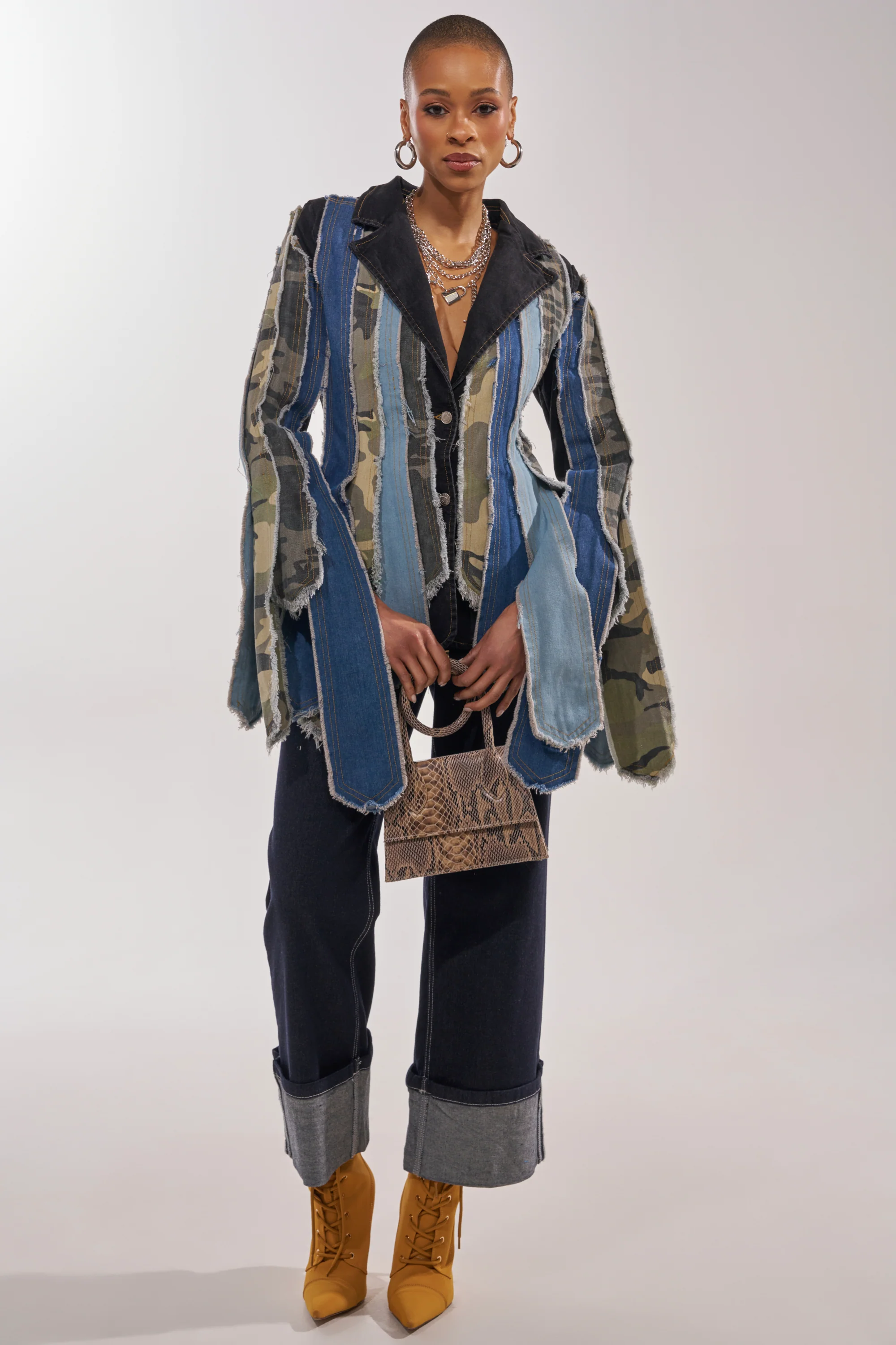 HERE FOR IT PATCHWORK BLAZER - Image 5