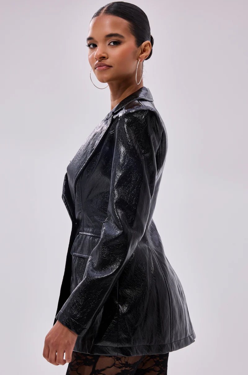 HERE FOR THE DRAMA PEBBLED BLAZER - Image 3