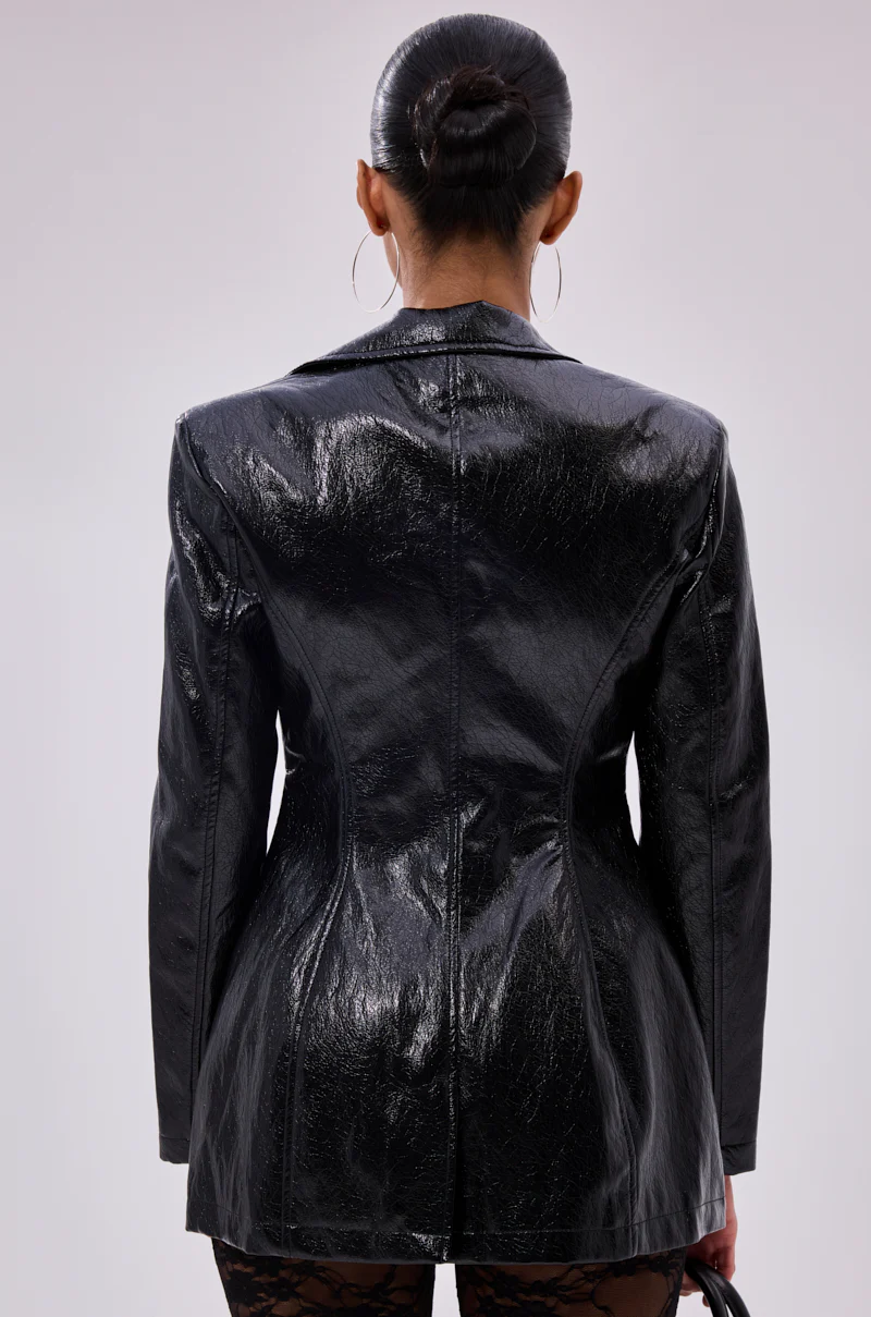 HERE FOR THE DRAMA PEBBLED BLAZER - Image 4