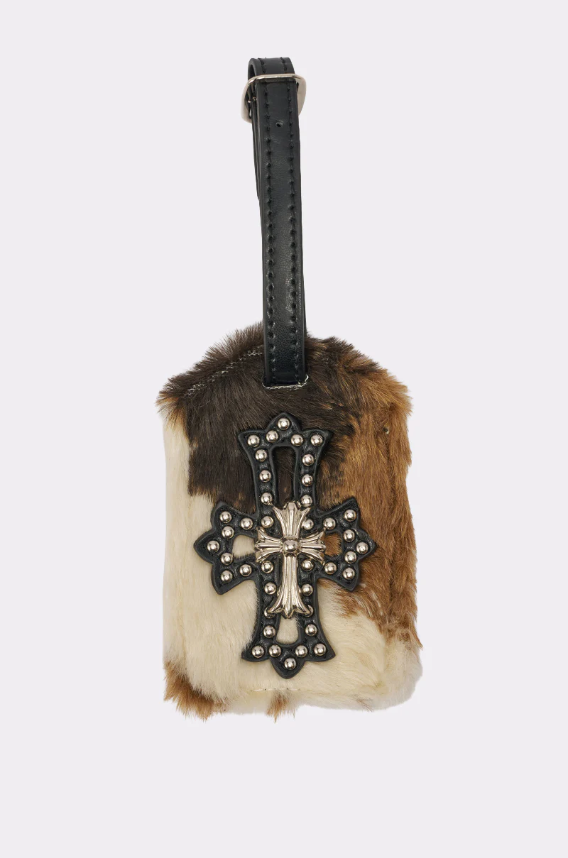 HIGH STANDARDS FAUX FUR LUGGAGE TAG - Image 2