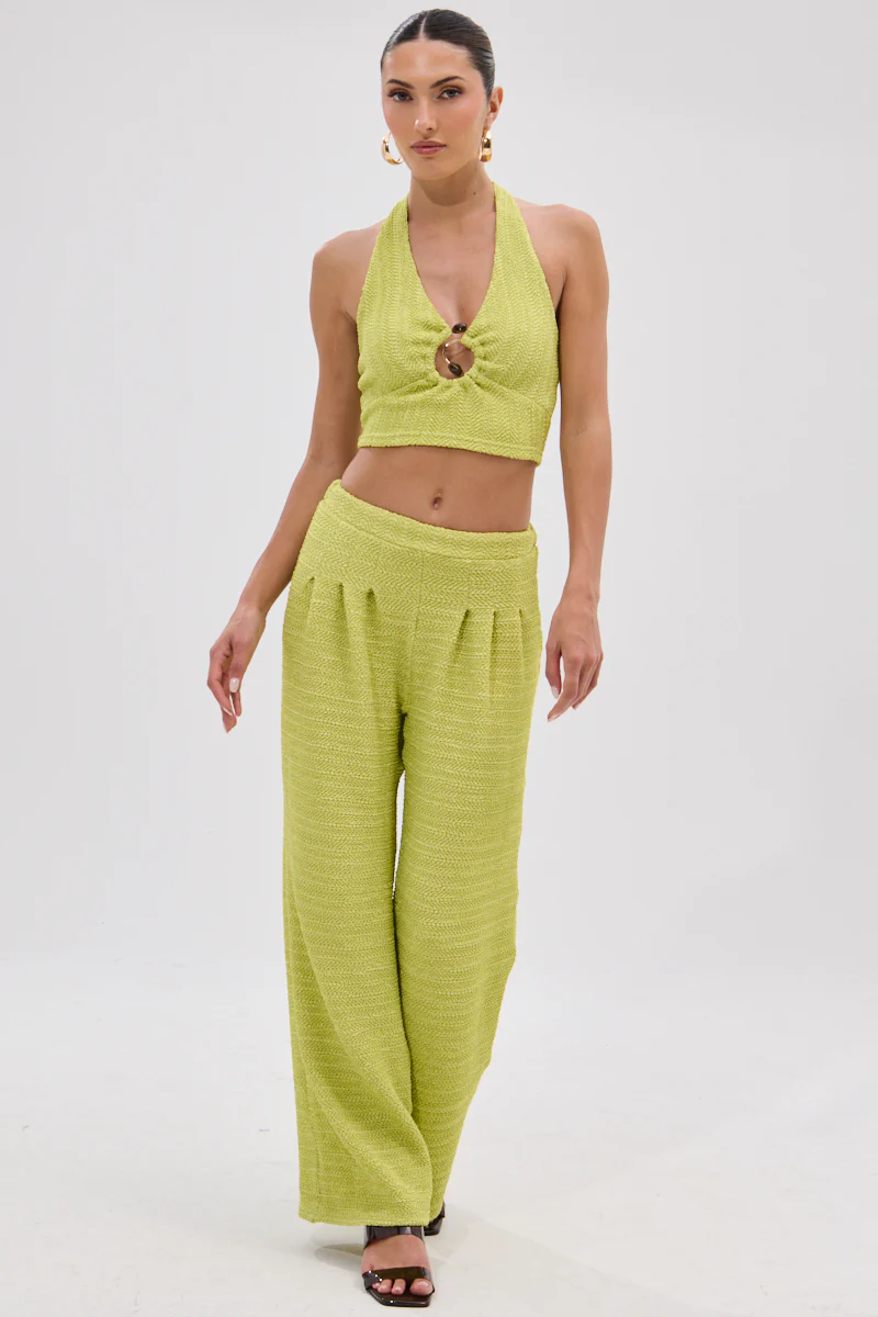 HOLLYWOOD SLINKY TEXTURED BRALETTE IN GREEN - Image 7
