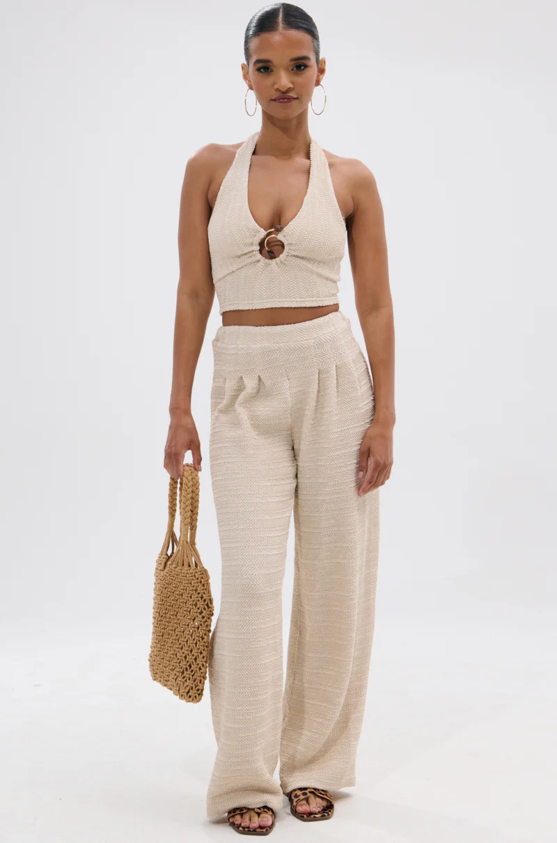 HOLLYWOOD SLINKY TEXTURED PALAZZO PANT - Image 6