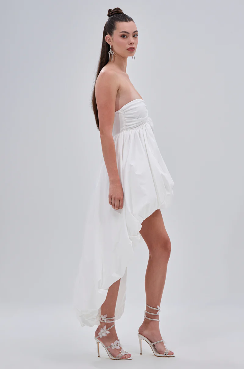 I CAN GET MY OWN FLOWERS HI LOW BUBBLE DRESS - Image 3