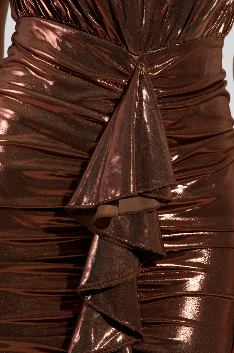 I DO WHAT I WANT METALLIC MIDI DRESS - Image 5