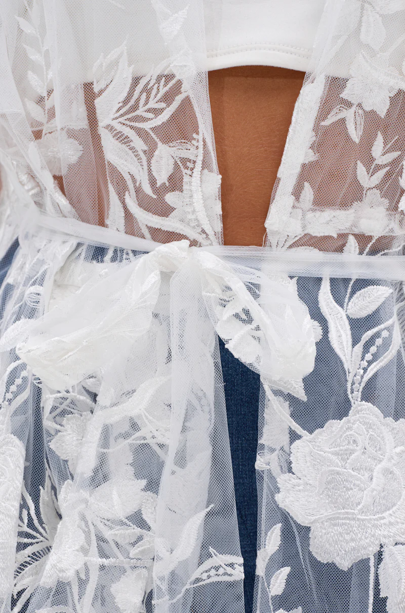 IN BLOOM SHEER TRENCH IN WHITE - Image 5