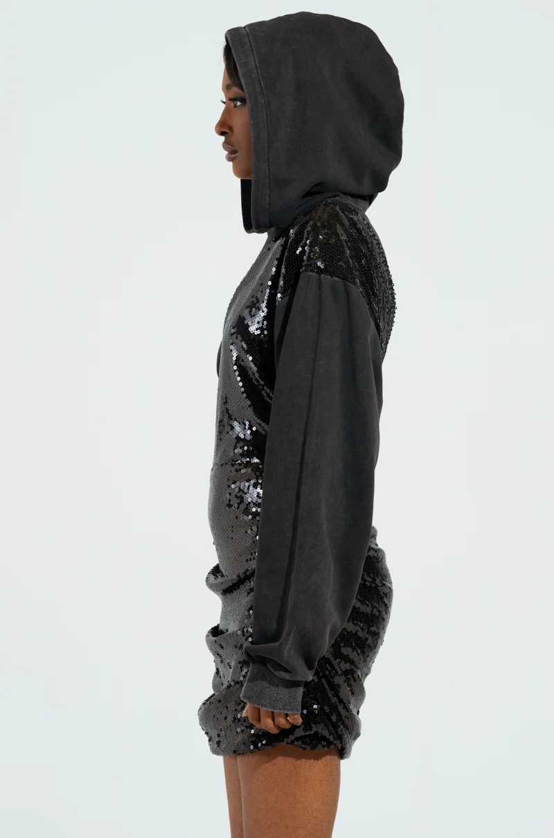 IN HA MOOD FRENCH TERRY SEQUIN EMBELLISHED MINI DRESS - Image 3