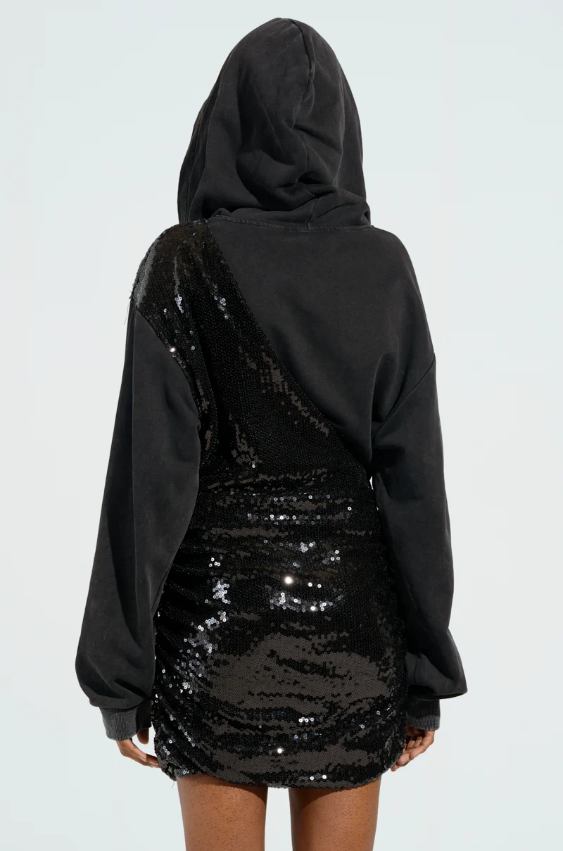 IN HA MOOD FRENCH TERRY SEQUIN EMBELLISHED MINI DRESS - Image 5