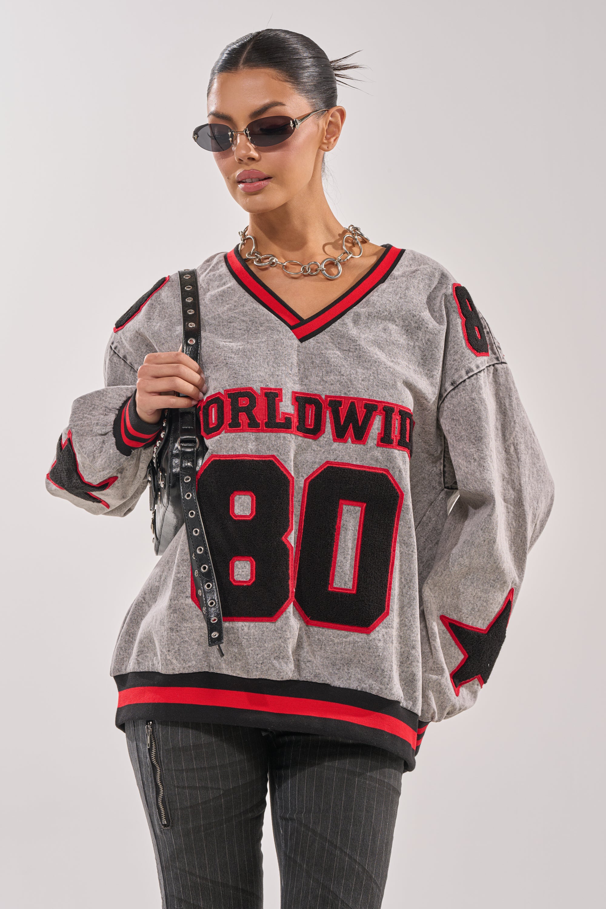 IN MY OWN WORLD DENIM SWEATSHIRT - Image 2