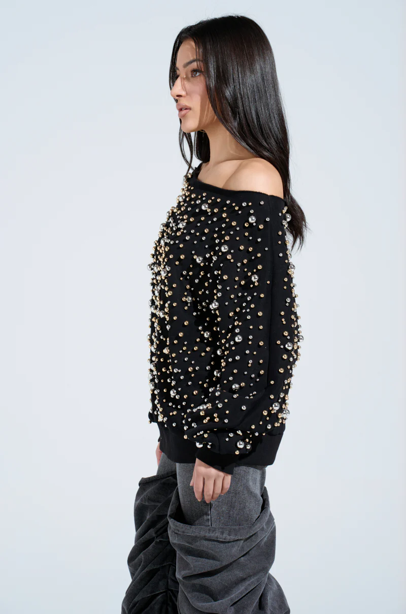 IN THE AIR OFF THE SHOULDER SWEATSHIRT - Image 2